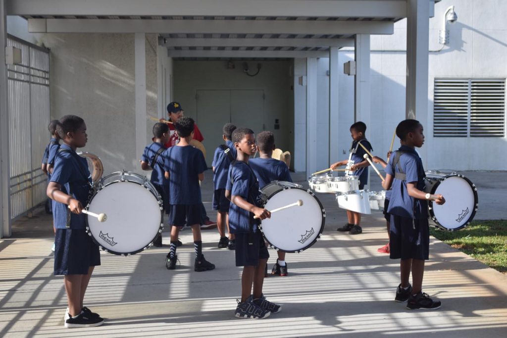 The drumline at the Achievement Centers for Children & Families. Photo courtesy the Achievement Centers for Children & Families