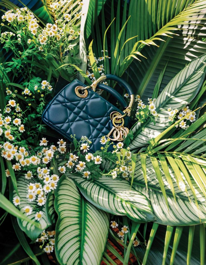 Dior handbag Floral design by Renny & Reed, West Palm Beach. Photo by Joriann Maye-Keegan