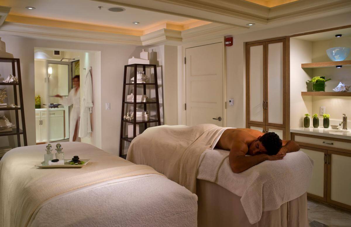 Massage room at Four Seasons spa