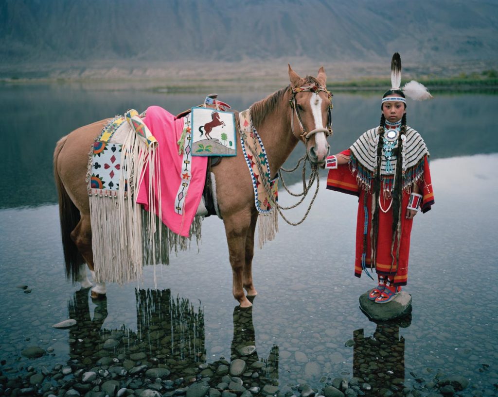 Photo of Destiny Buck from Larsen’s People of the Horse series (2012) for National Geographic