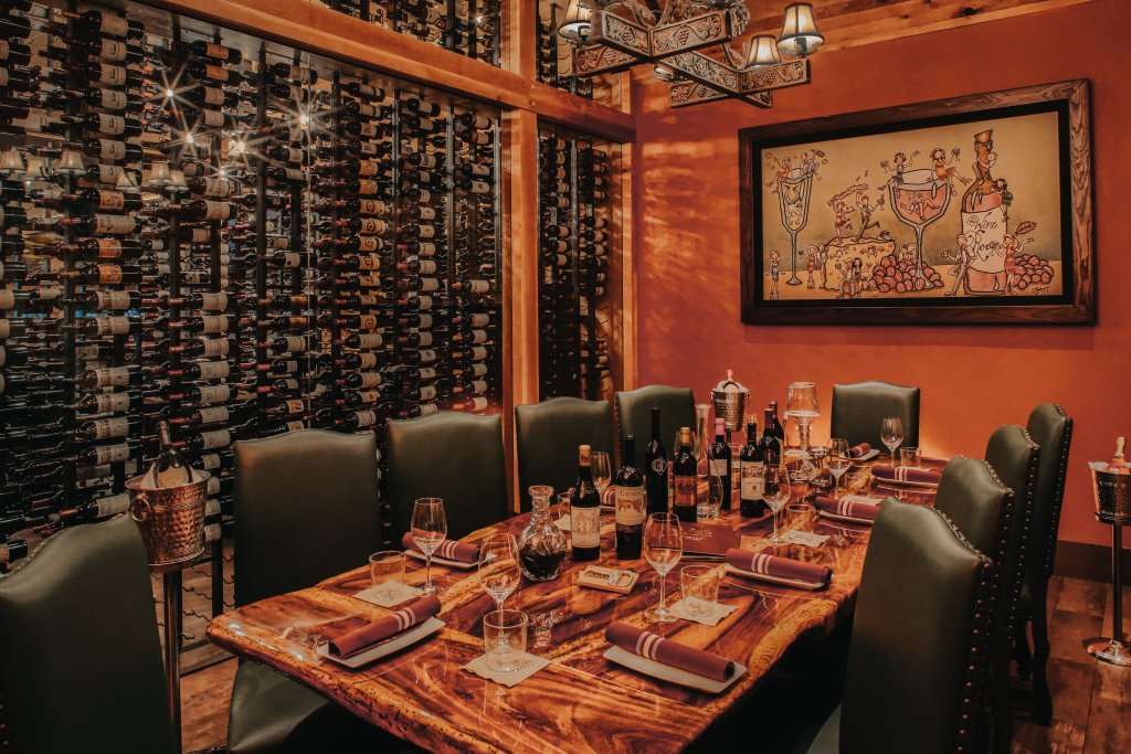 Private dining room at the Wine Room Kitchen & Bar